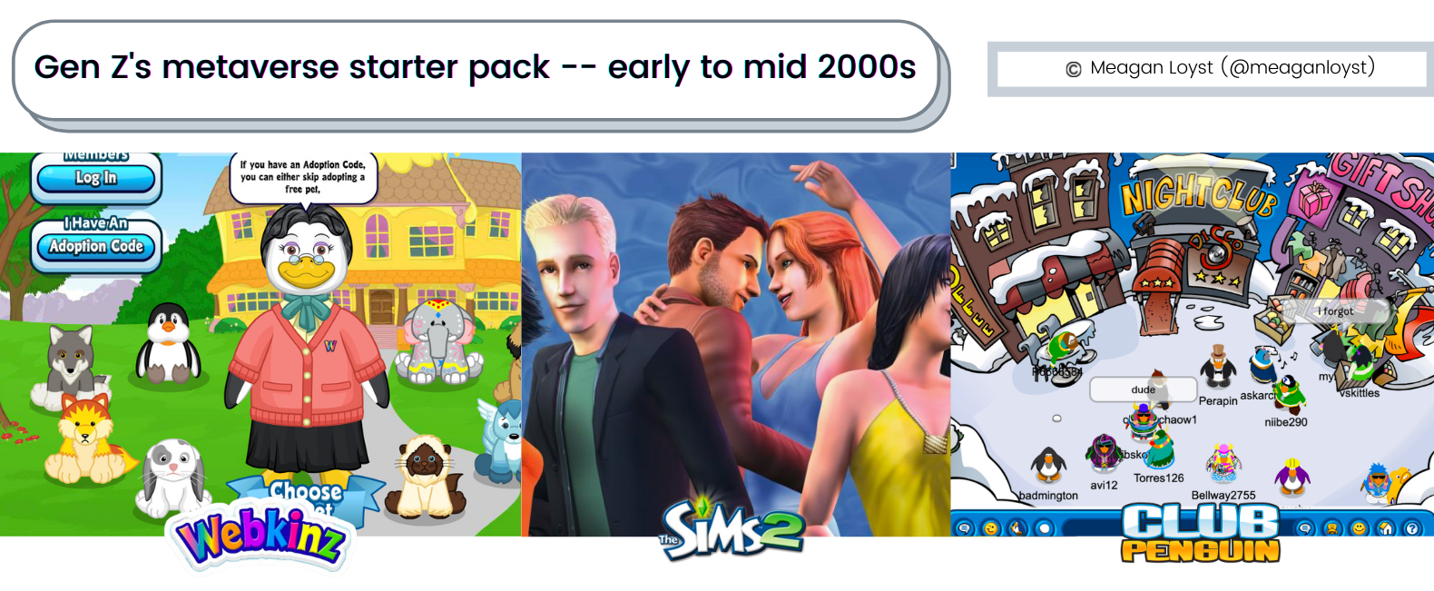 The "metaverse" starter pack for Gen Z, especially those born in the late 90's / early 2000s